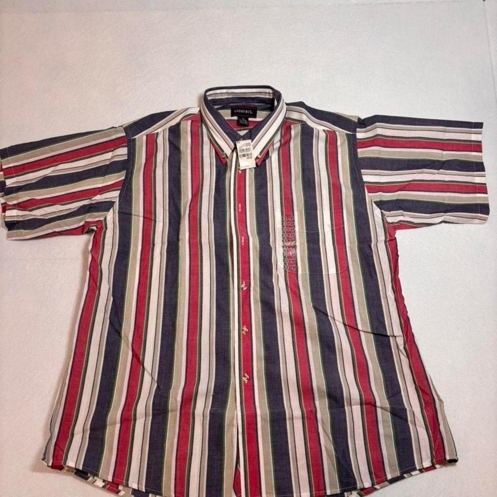 Men's Andhurst Multicolored Striped Button Up Shirt, Size XL, NWT
